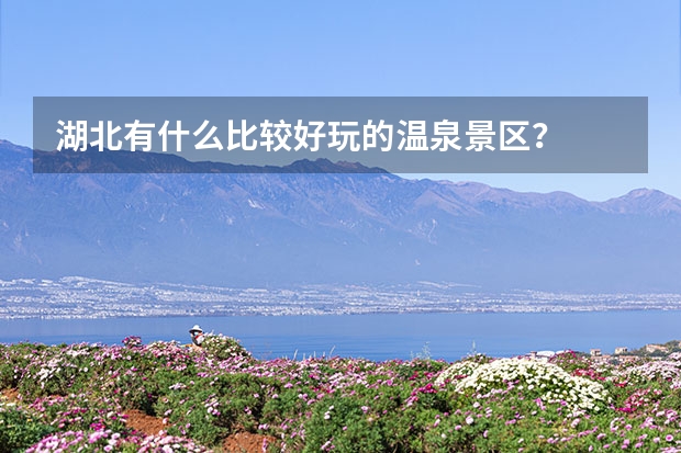 湖北有什么比较好玩的温泉景区？