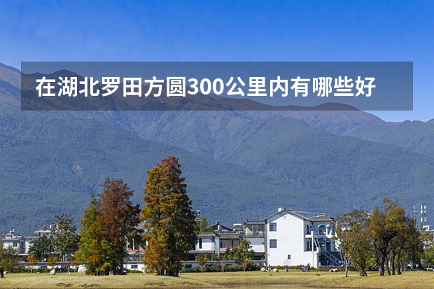 在湖北罗田方圆300公里内有哪些好玩的地方?