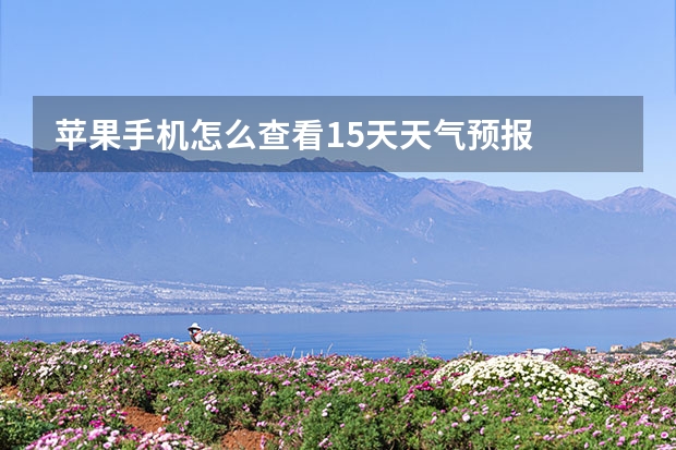 苹果手机怎么查看15天天气预报