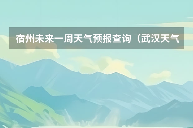 宿州未来一周天气预报查询（武汉天气预报一周）