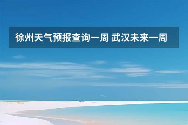 徐州天气预报查询一周 武汉未来一周天气预报。越简单的越好。